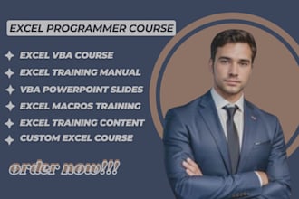 create excel vba course training manual video lessons and slides