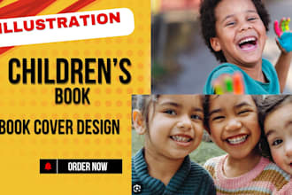 create children storybook children story book illustration book cover design