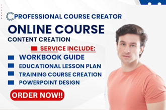 create online course creation training manual course content ecourse curriculum