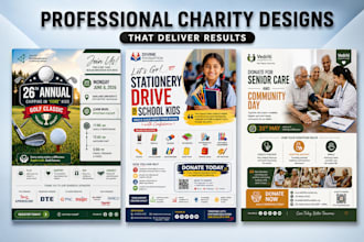 design charity, nonprofit and fundraising flyer