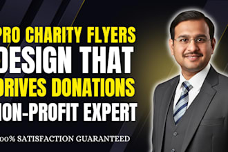 design professional charity donation or fundraising flyer