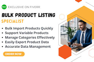 import export or upload wordpress, woocommerce products and data collection, va