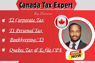 do canada individual tax filing t1, t2 corporate bookkeeping, tax return CPA tax