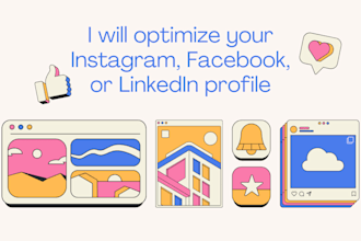 optimize your instagram, facebook, or linkedin profile