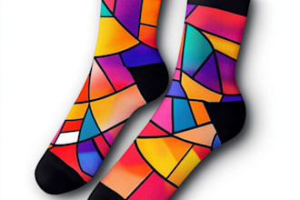 create a custom and unique socks design art for you