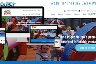 do mobile responsive bounce house rental inflatables rental party rental website