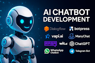 develop ai chatbot using dialogflow botpress manychat twilio and vapi ai api key