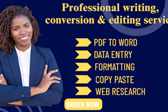 typing data entry pdf to word copy paste web research