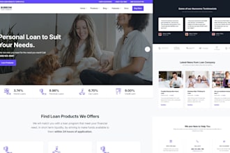 loan website design, business loan, mortgage, mca website, finance website