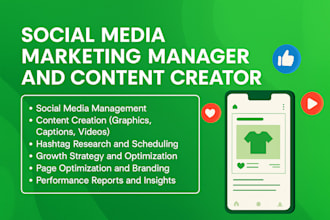 be your monthly social media manager and content creator linkedin manager fb ads