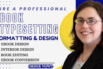 create book interior layout design, typesetting, formatting, editing for kindle
