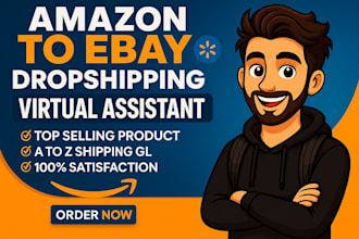 manage your ebay dropshipping from amazon as expert VA