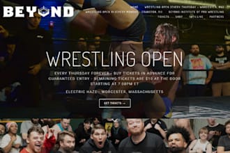 build squarespace wrestling promoters website mma boxing promoters website