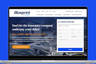 build public adjuster website insurance claim website public adjuster website