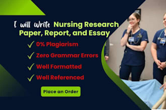 write nursing, healthcare, and psychology research articles and case studies