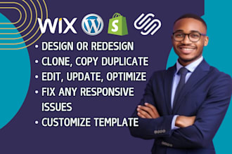 fix, duplicate, copy clone update edit wordpress shopify squarespace wix website