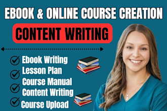 create ebook online course online course creation content writing lesson plan