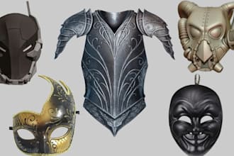 3d print cosplay props, 3d cosplay model and build silicone mold for commercial