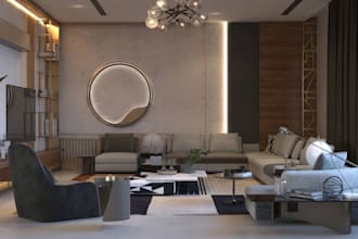 do photorealistic 3d interior design of livingroom,dining,home design,cgi render