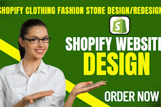 redesign modern clothing fashion shopify store ecommerce website dropshipping