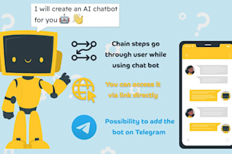 develop ai bot, customized bots, business bots and virtual assistant bots