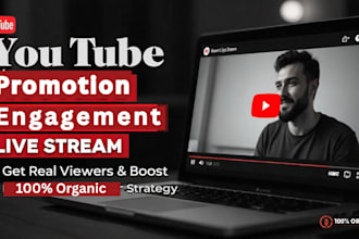 do youtube live stream promotion to gain more live  viewers