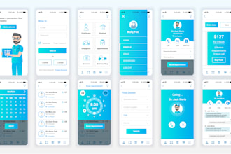do UI UX design for mobile app bet app fintech app trading app using figma