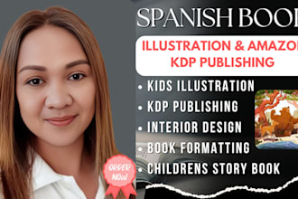 do spanish children story book illustration and amazon kdp book publishing