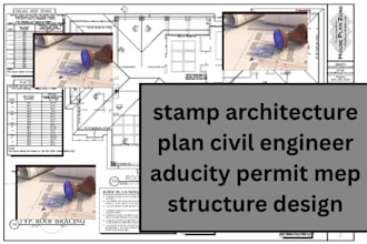 draw stamp architecture plan civil engineer adu city permit mep structure design