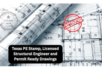 do pe stamp, licensed structural engineer and permit ready drawing