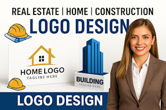 do property, real estate, home, construction logo design