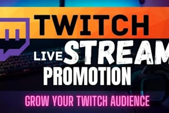 promote and bring the live viewers to your twitch channel organically