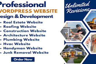 design contractor, construction, roofing, hvac, remodeling, and plumbing website
