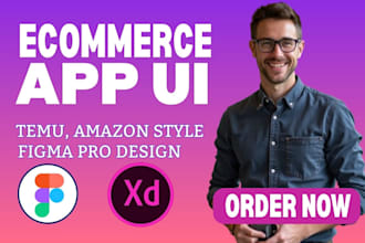 design ecommerce app UI UX in figma with modern mobile app prototype