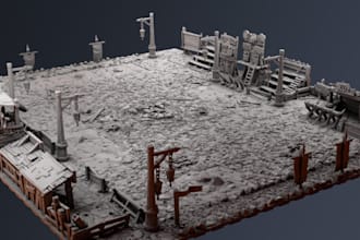 design 3d trpg terrain,modular scatter terrain,battlemap,nature terrain bits,stl