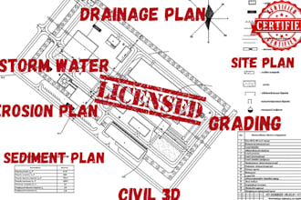 design a grading and drainage plan using autocad civil 3d