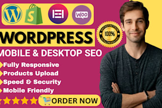 fix redesign home, about, contact page on wix, wordpress website, mobile SEO