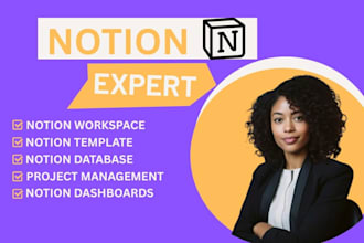 build custom notion templates, notion workspace, notion template, notion expert