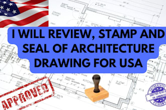 stamp, review california and florida architectural drawings, usa city permit