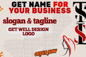 do business name, company name, brand name, slogan and creative logo