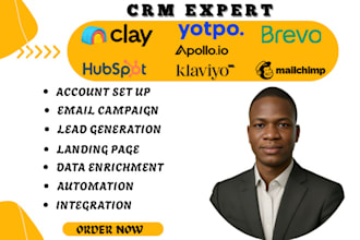 setup clay com workflow hubspot crm apollo io yotpo sms brevo klaviyo mailchimp