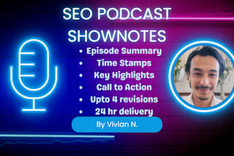 craft clear compelling and SEO friendly podcast show notes