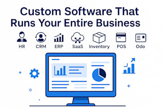 develop custom software, saas web app, inventory system, HR, CRM, erp, pos, odo
