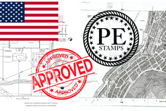 do architectural USA pe stamp civil engineering stamp for city permit structural