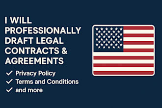 draft your legal contracts, agreements, privacy policy, terms and conditions