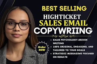 write converting sales email copy, landing page, facebook ads copy, website copy
