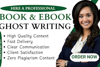 ghostwrite nonfiction book, ebook ghostwriter book writer self help ebook writer