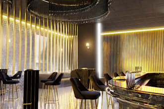 redesign 3d bar, coffee shop, restaurant,koisk,nightclub interior,4k render