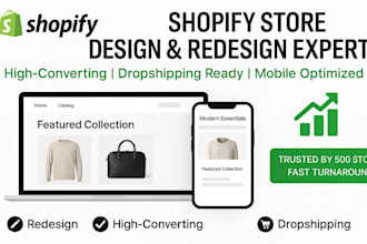 build shopify store design high converting dropshipping website redesign shopify