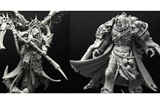 3d dnd figurine minis, wotc miniature, 3d rpg model, 3d npc character model, stl